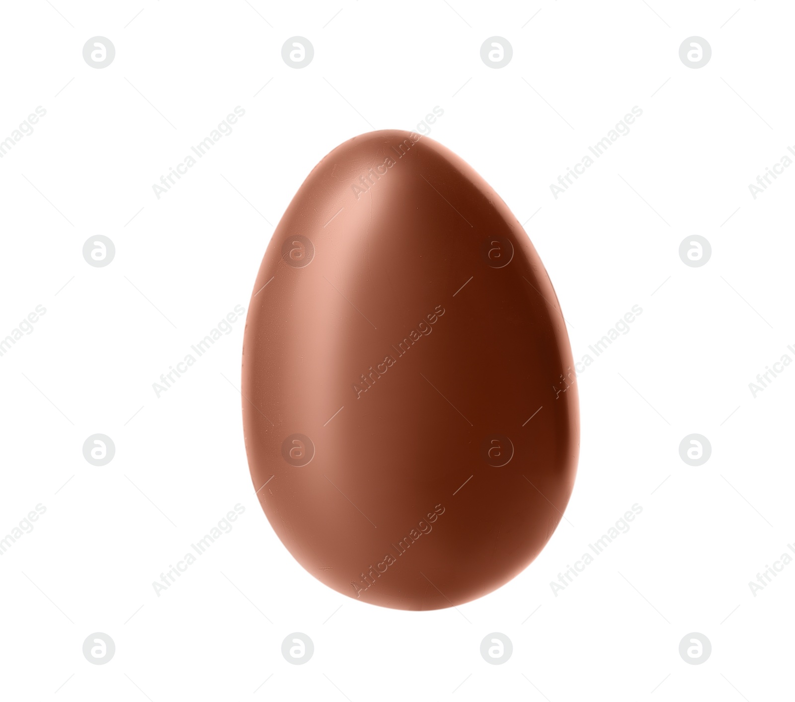 Photo of One tasty chocolate egg isolated on white