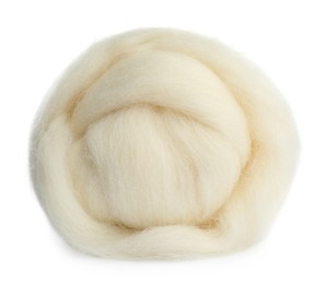 Photo of Ball of soft wool isolated on white