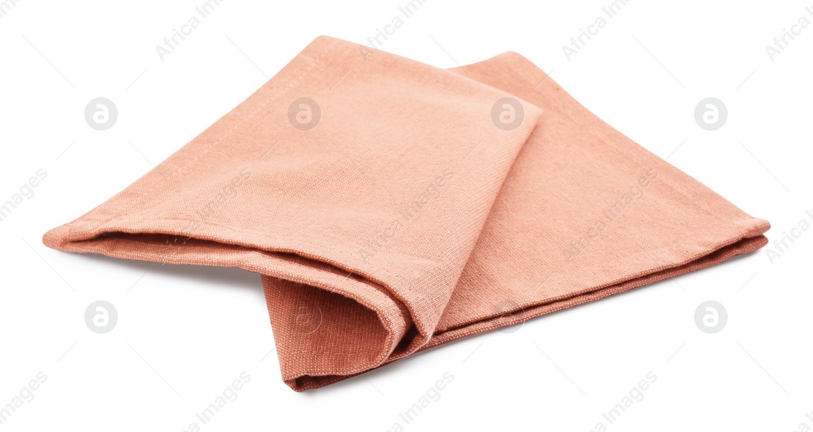 Photo of Stylish color fabric napkin isolated on white