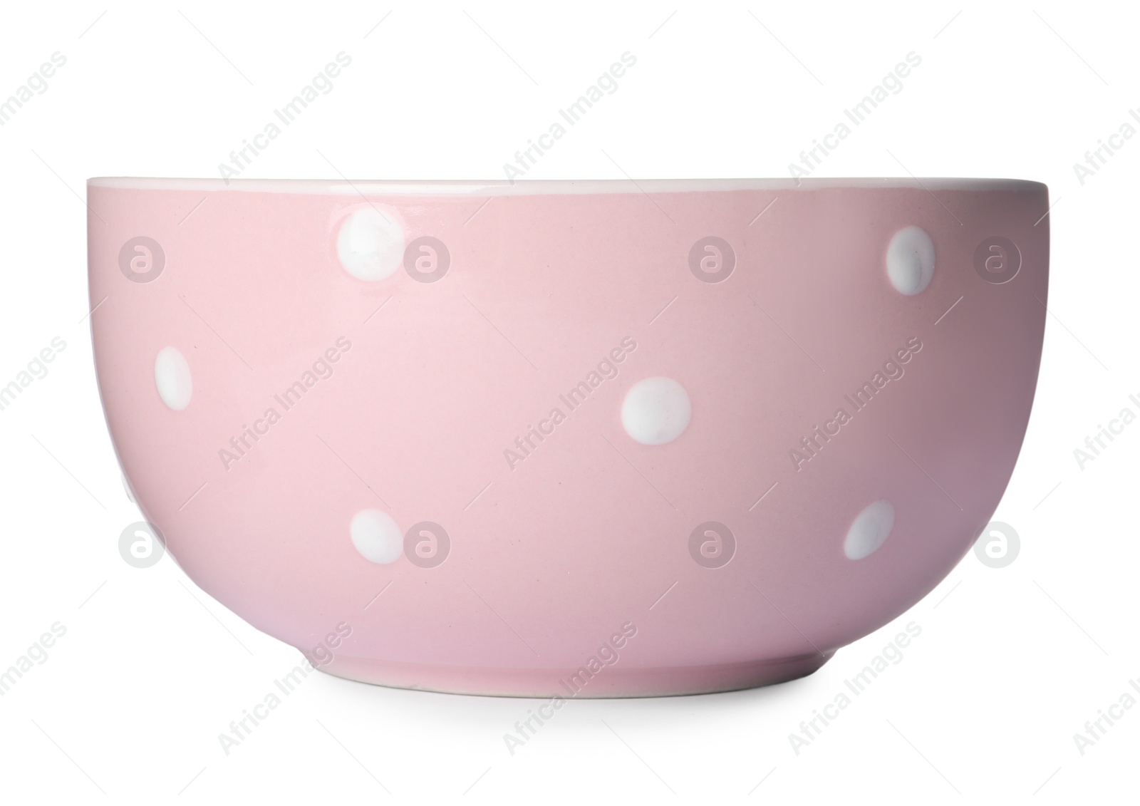 Photo of One beautiful ceramic bowl isolated on white