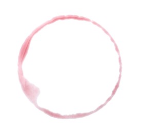 Wine ring on white background, top view