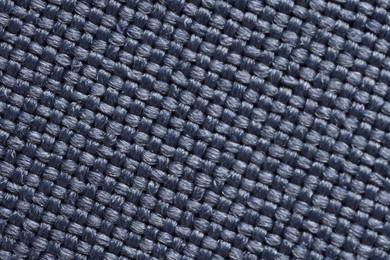 Photo of Macro photo of blue textured fabric as background