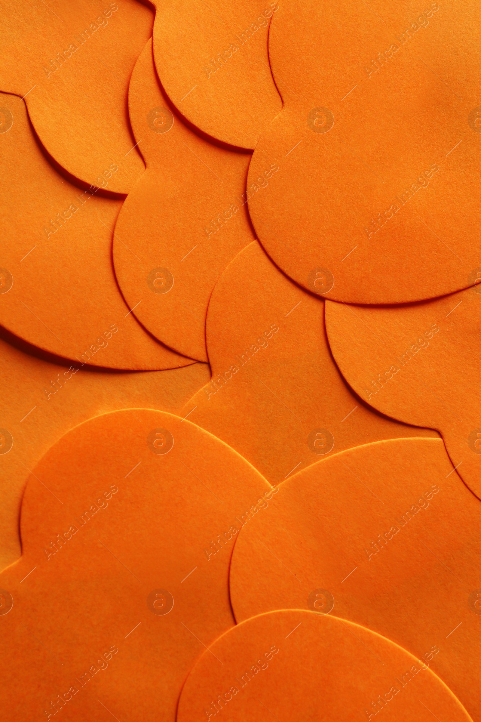 Photo of Texture of beautiful orange material as background, closeup