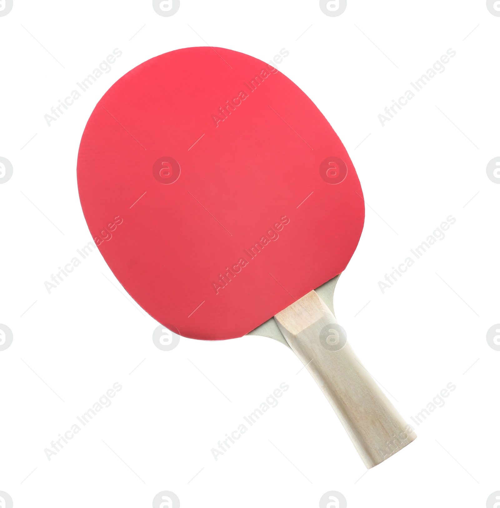 Photo of Ping pong racket isolated on white. Table tennis equipment