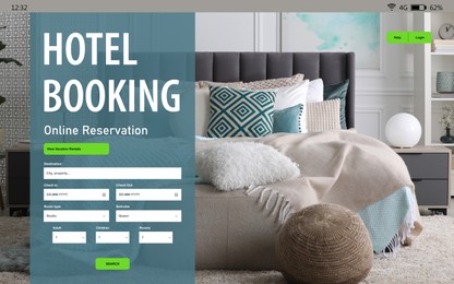 Image of Online hotel booking website interface with information