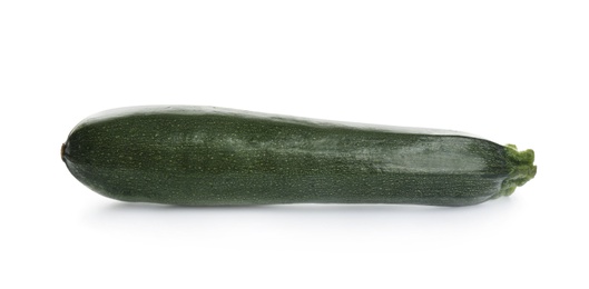 Fresh ripe green zucchini isolated on white