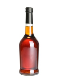 Bottle of scotch whiskey on white background