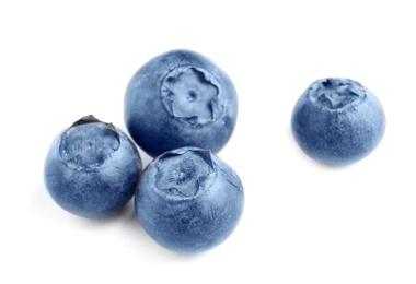Photo of Fresh raw tasty blueberries isolated on white