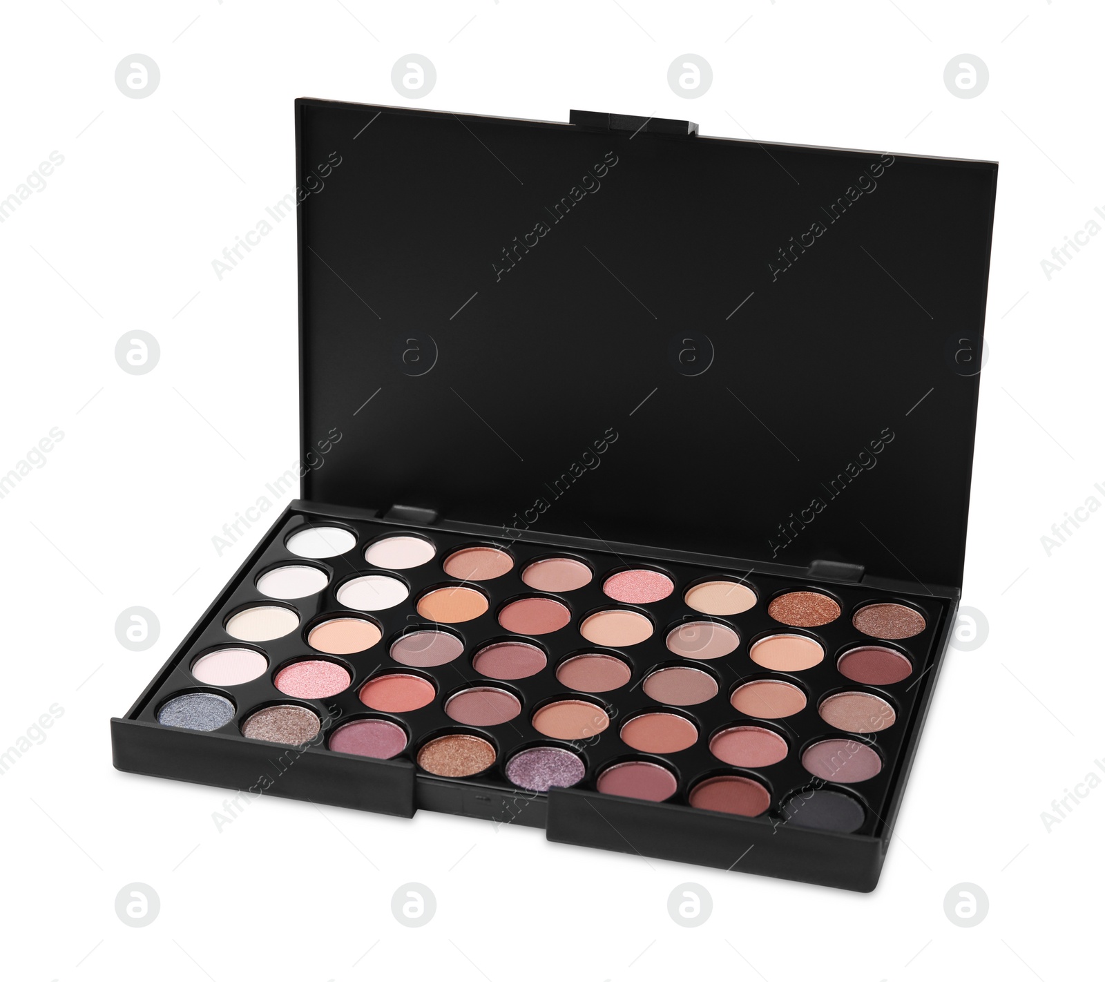 Photo of Beautiful eye shadow palette isolated on white