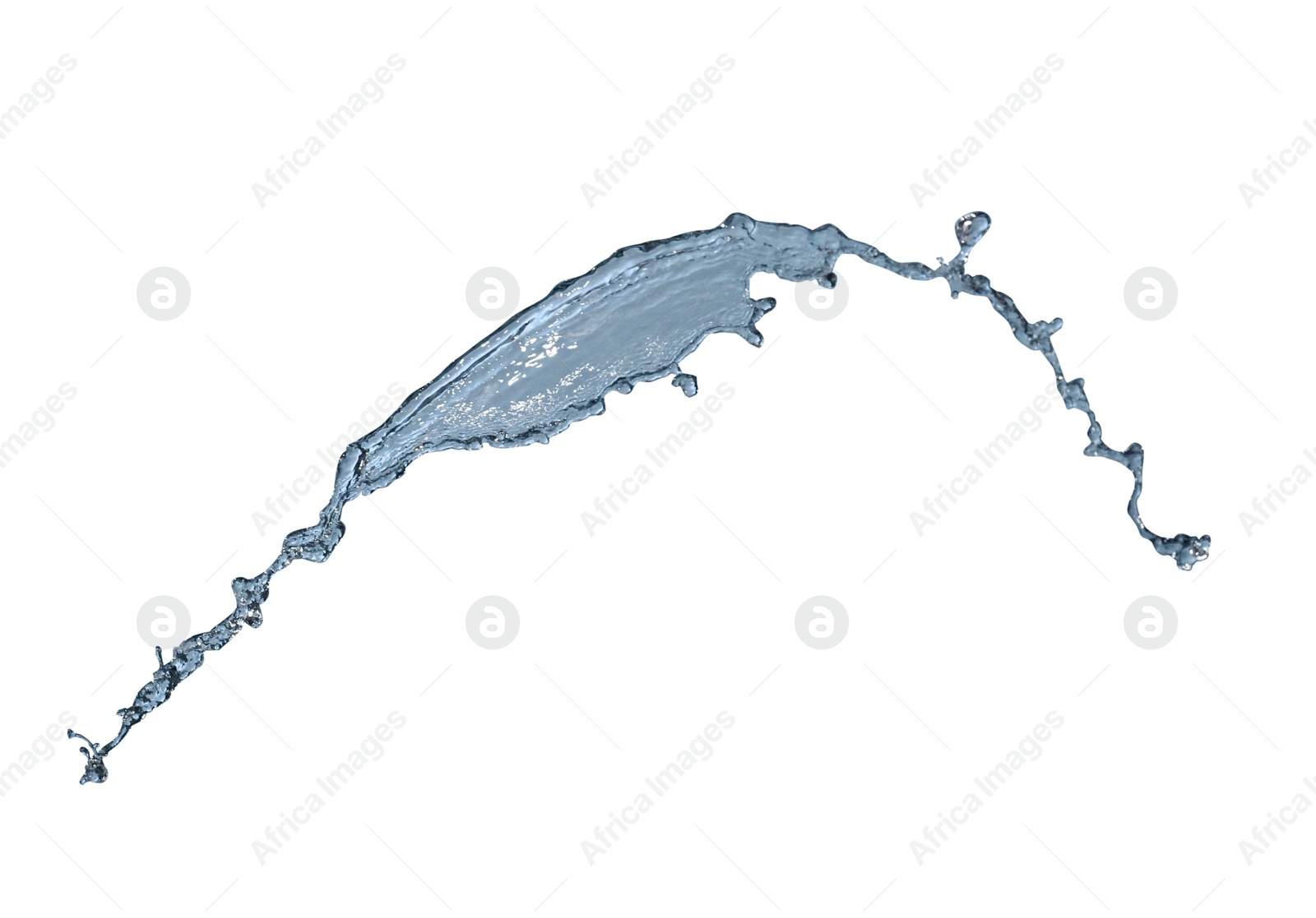 Photo of Splash of clear water on white background