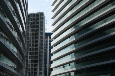 BATUMI, GEORGIA - JUNE 10, 2022: View of modern buildings on sunny day