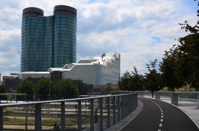 Photo of View of beautiful modern buildings in city