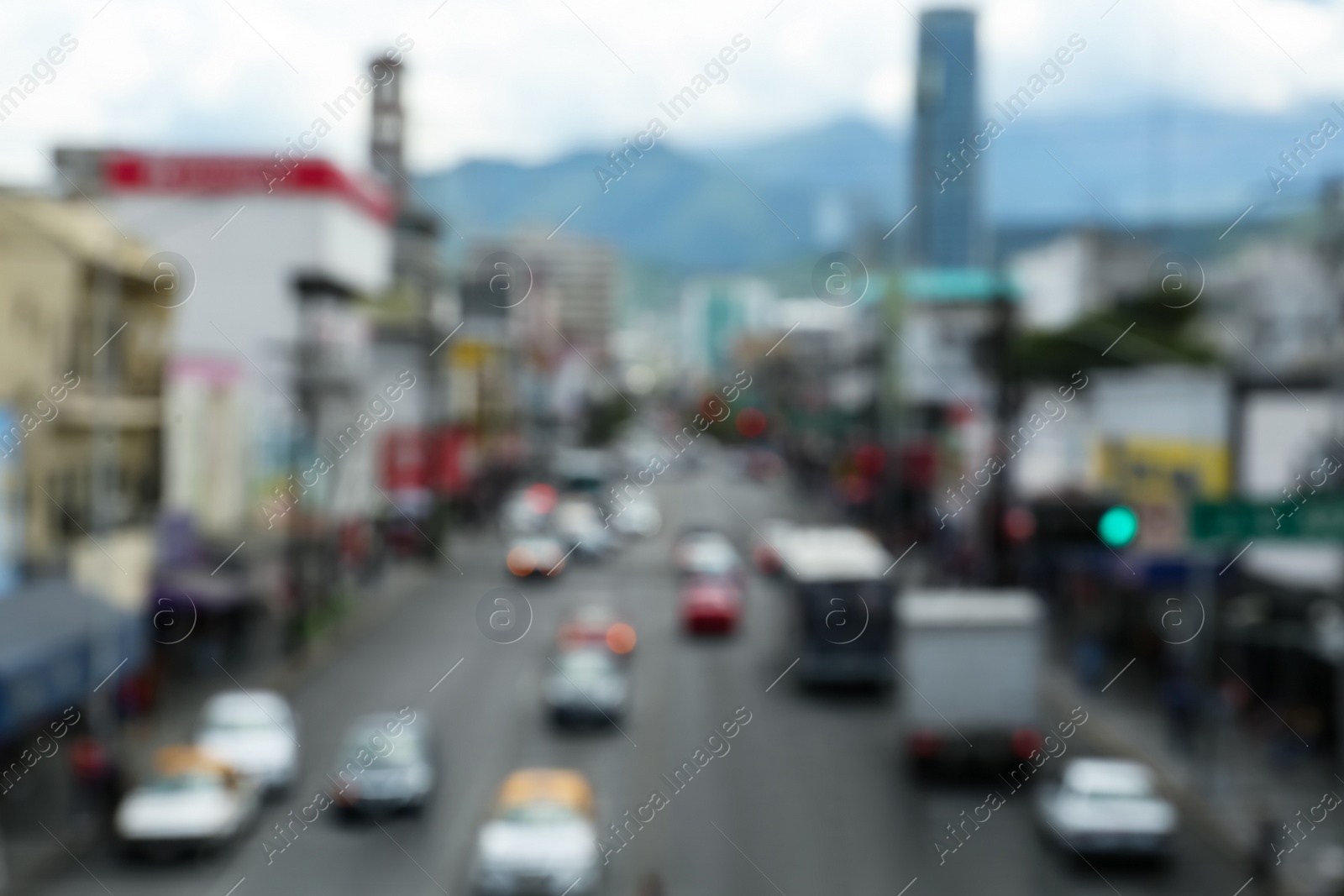 Photo of Blurred view of beautiful modern city street