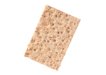 Fresh crunchy crispbread isolated on white. Healthy snack