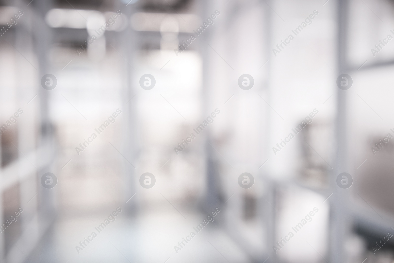 Image of Office interior. Blurred view of comfortable workspace