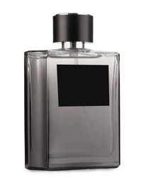 Photo of Luxury men`s perfume in bottle isolated on white
