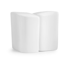 Photo of Salt and pepper shakers isolated on white