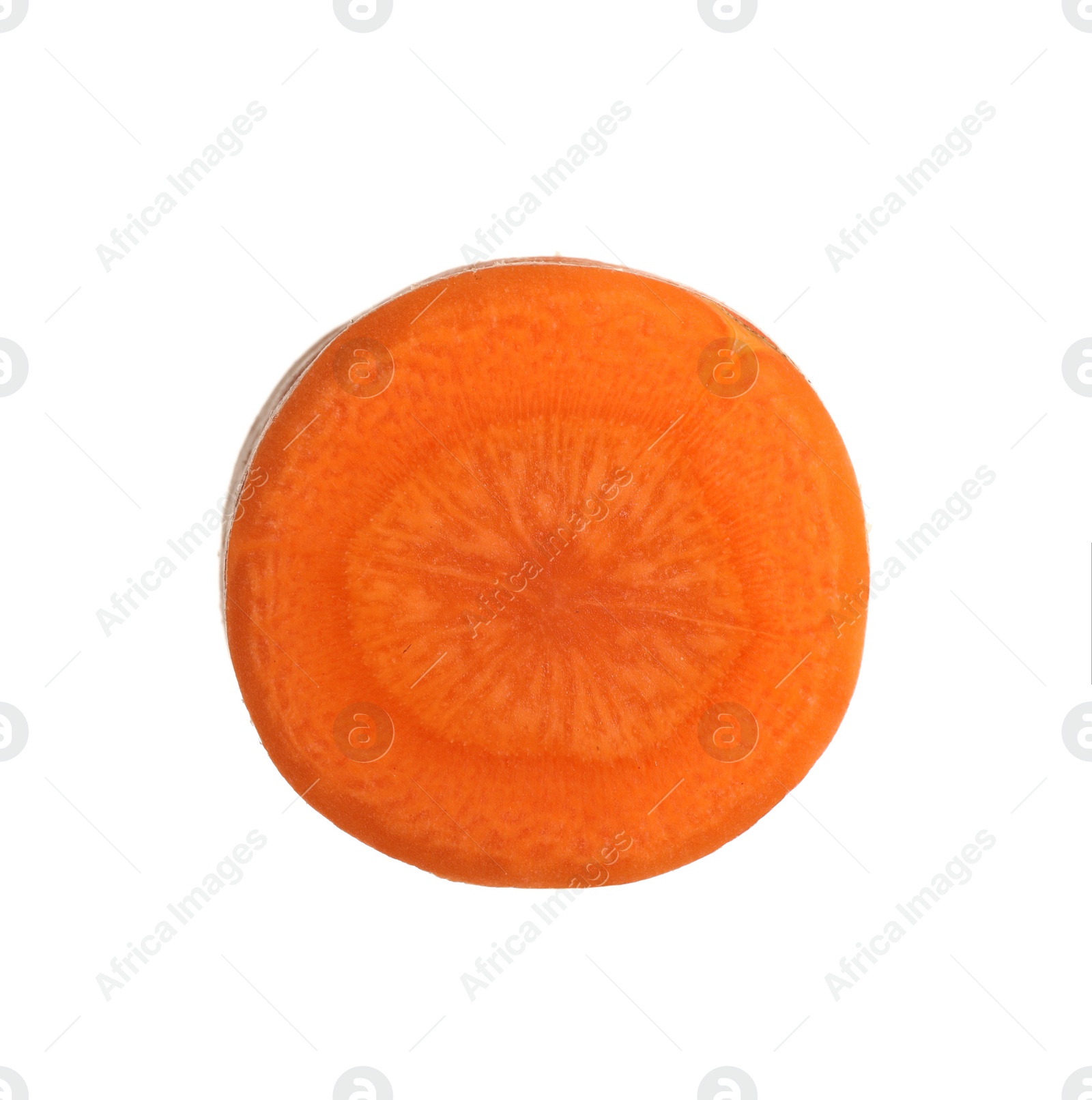 Photo of Piece of ripe carrot isolated on white