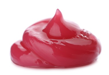 Sample of bright shower gel isolated on white