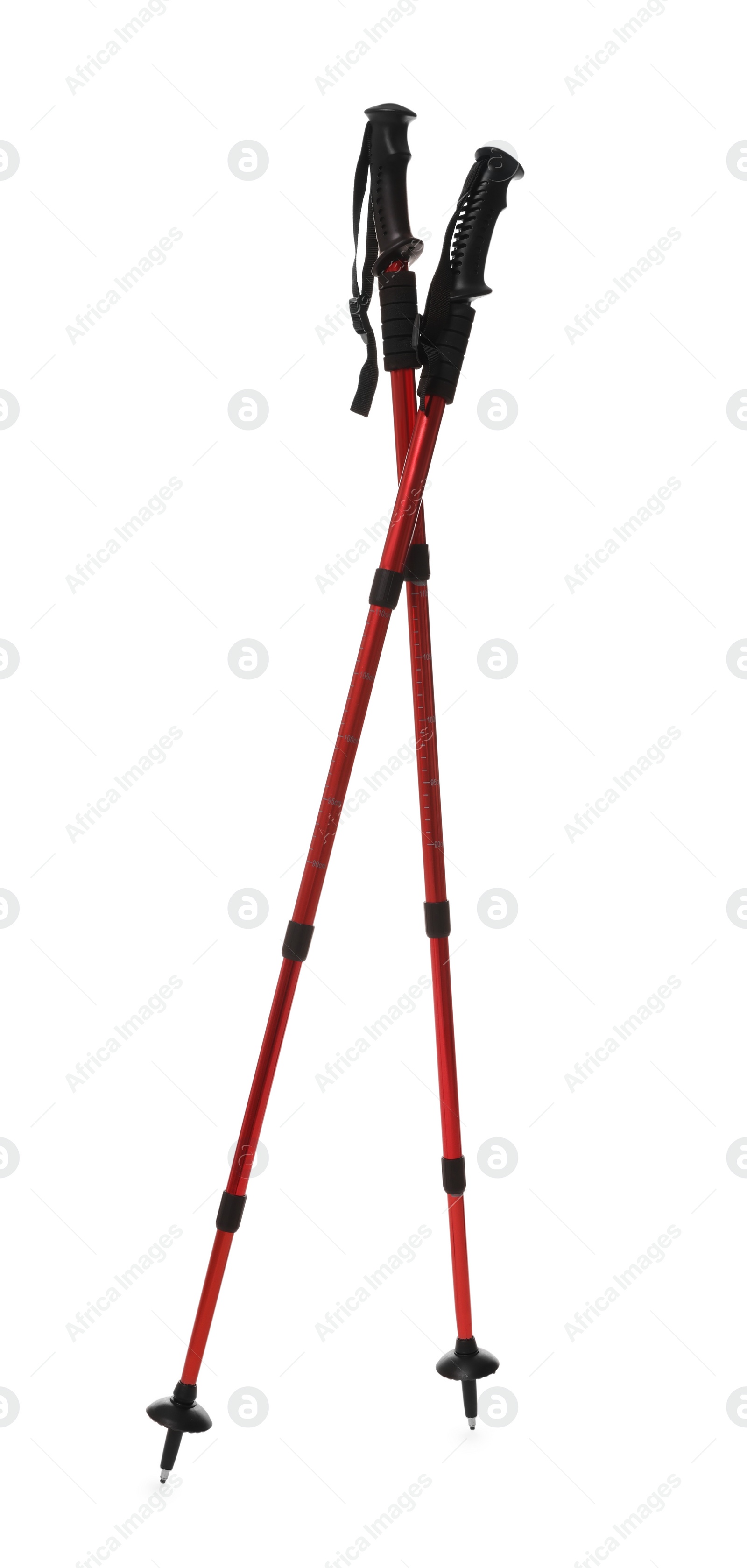 Photo of Two Nordic walking poles isolated on white