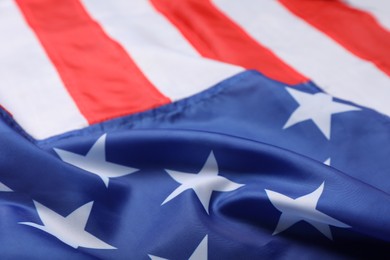 American flag as background, closeup. National symbol of USA