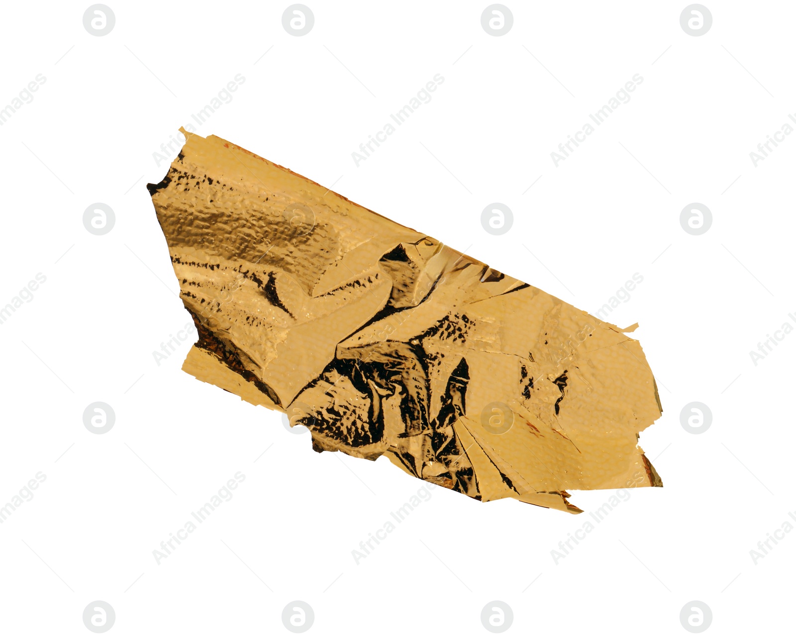 Photo of Piece of edible gold leaf isolated on white