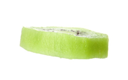 Photo of Slice of fresh kiwi on white background