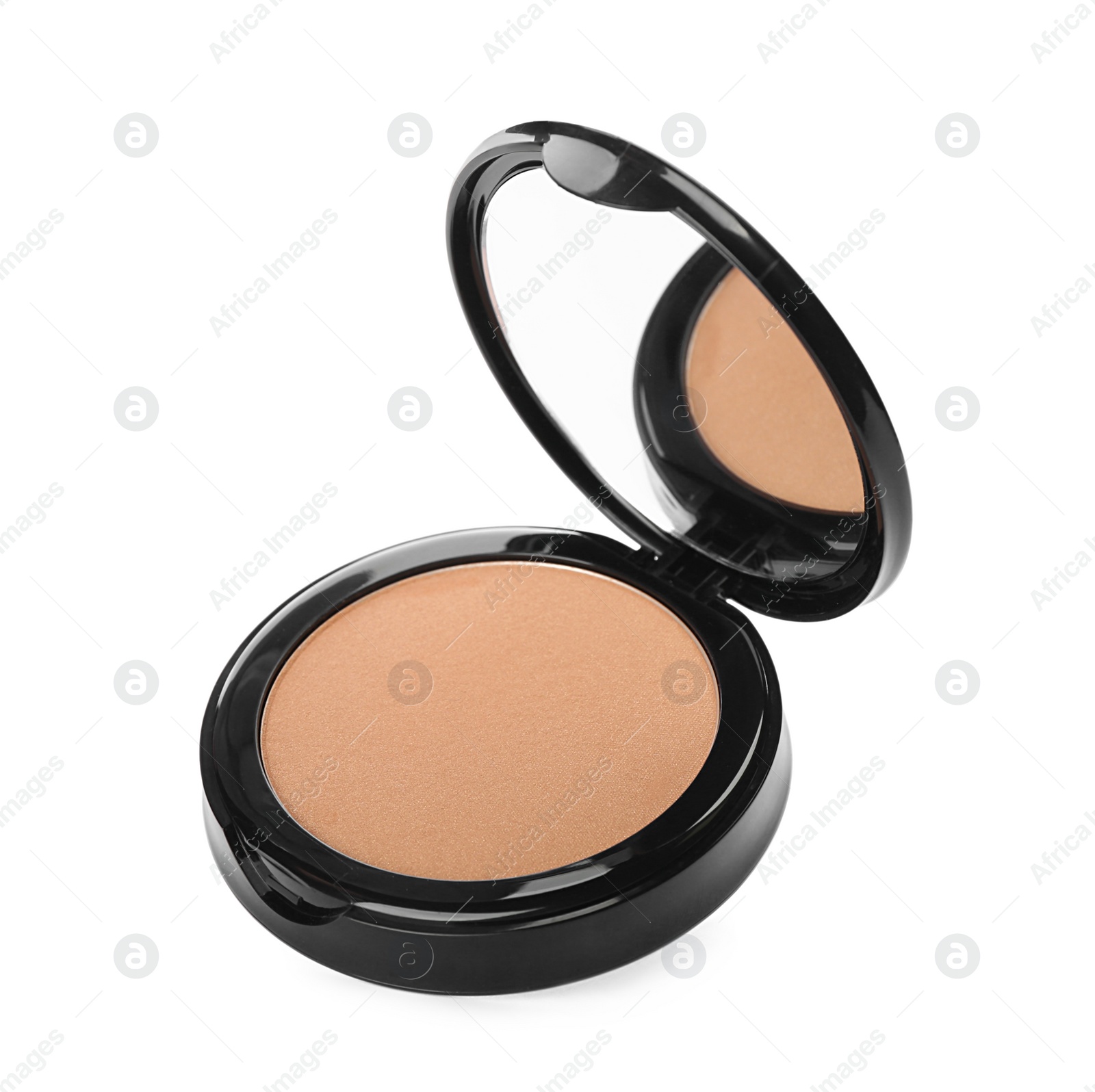 Photo of Face powder isolated on white. Makeup product