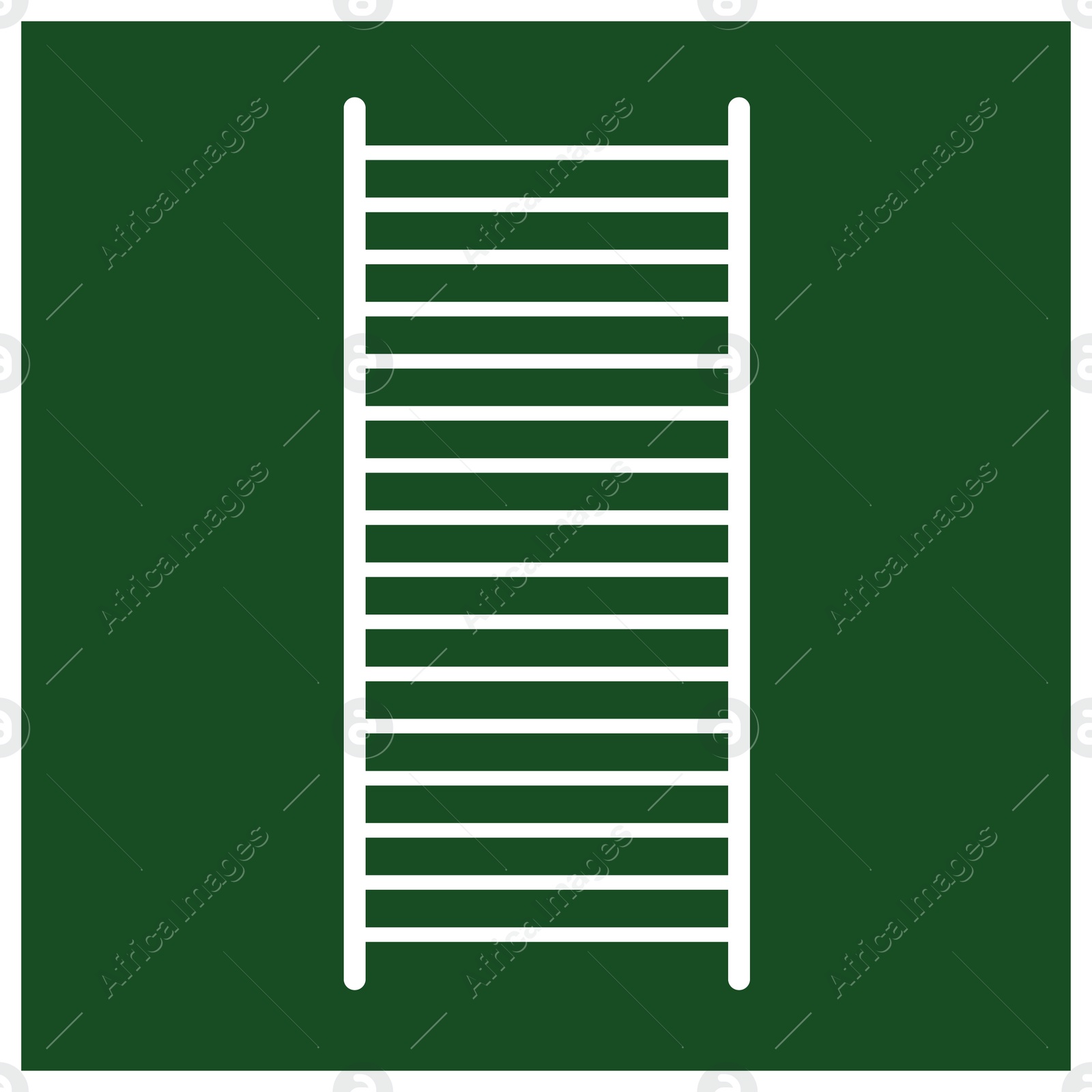 Image of International Maritime Organization (IMO) sign, illustration. Escape ladder