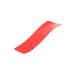 Photo of Piece of red confetti isolated on white