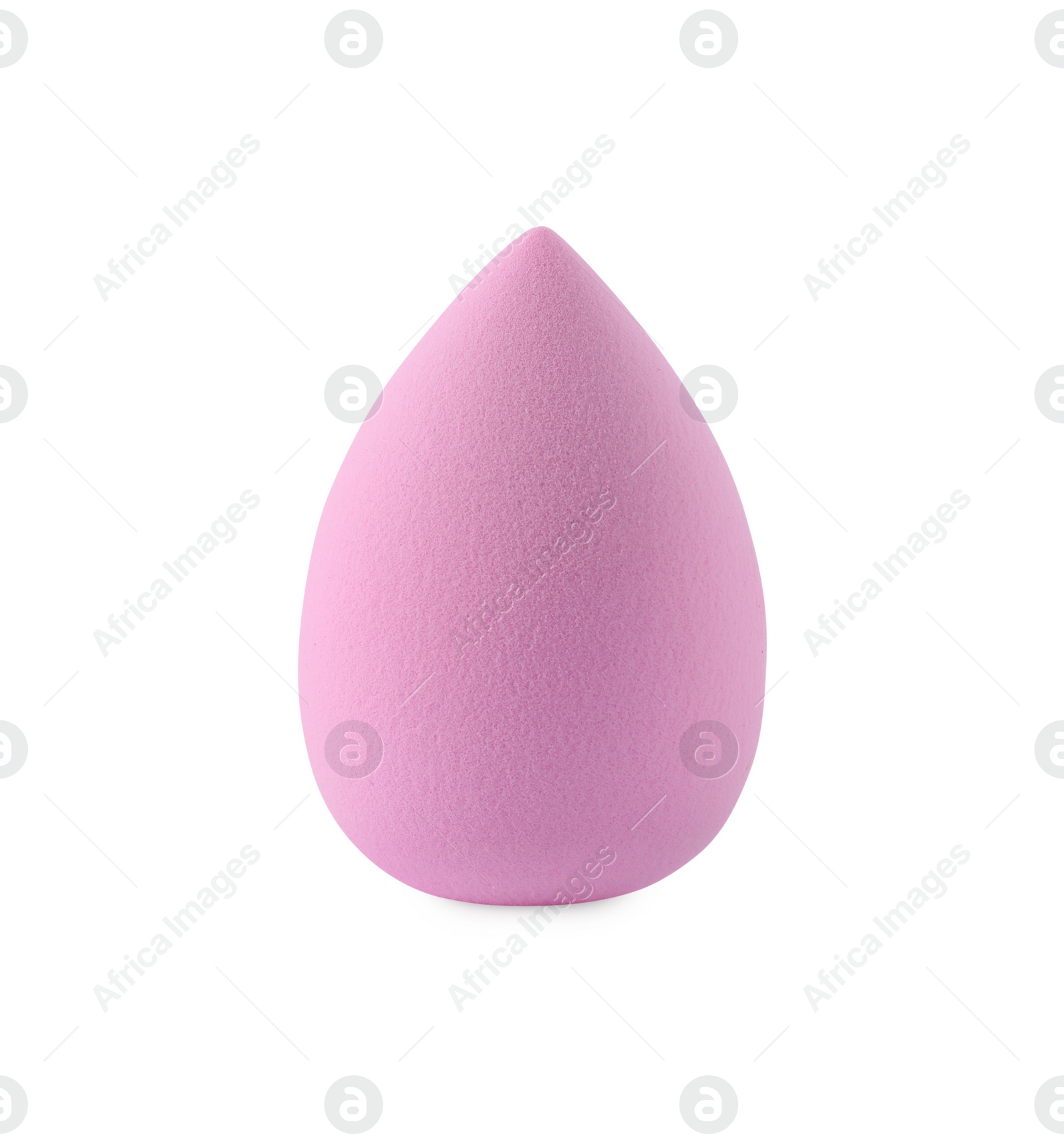 Photo of One pink makeup sponge isolated on white