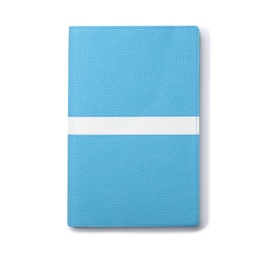 Photo of Colorful notebook on white background. School stationery