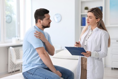 Professional doctor working with patient in hospital