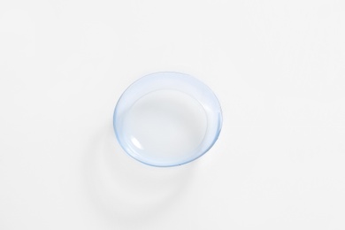 Contact lens on white background