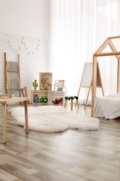 Modern child room interior setting. Idea for home design