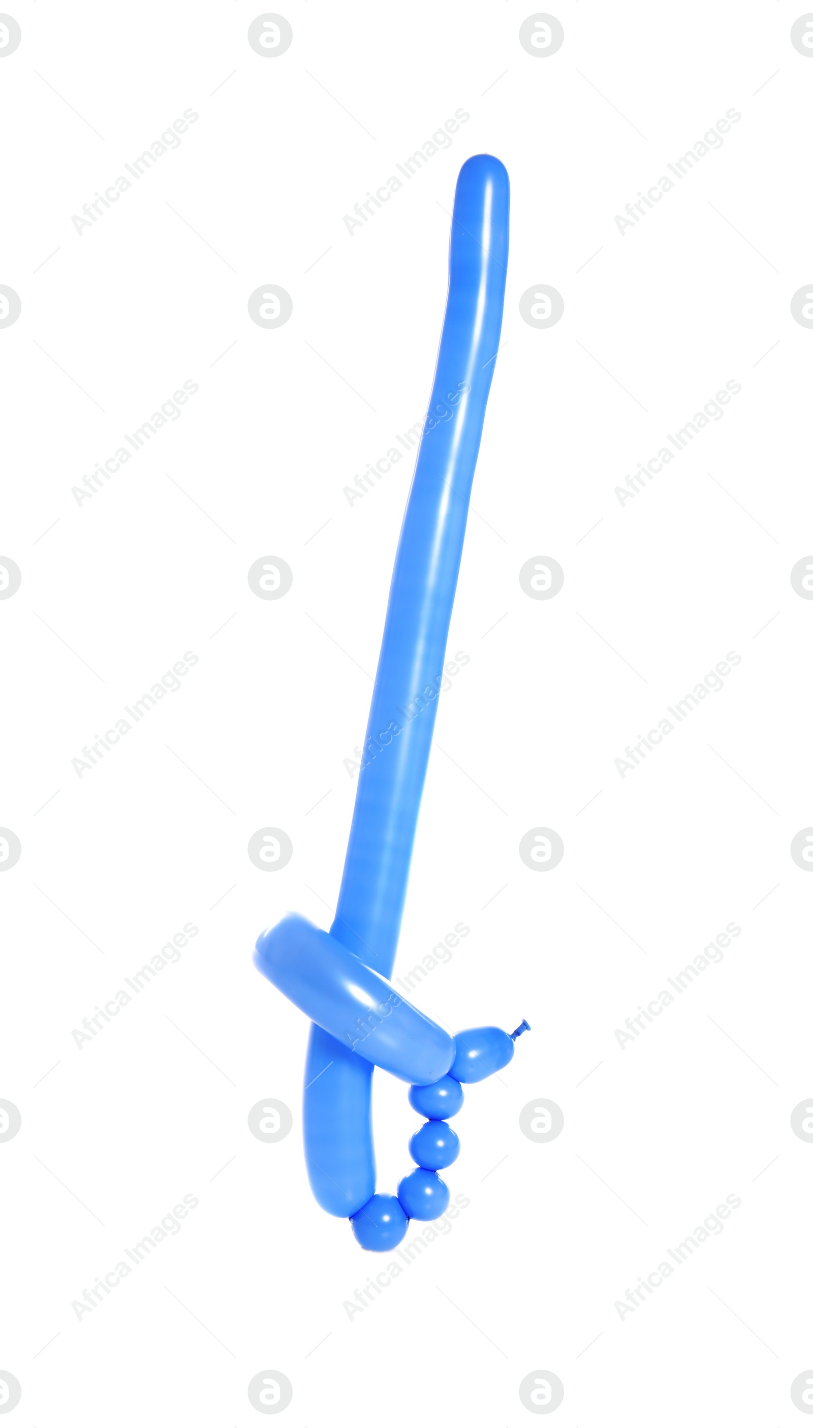 Photo of Sword figure made of modelling balloon on white background