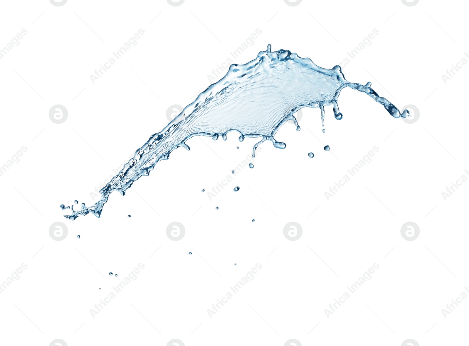 Photo of Splash of clear water on white background