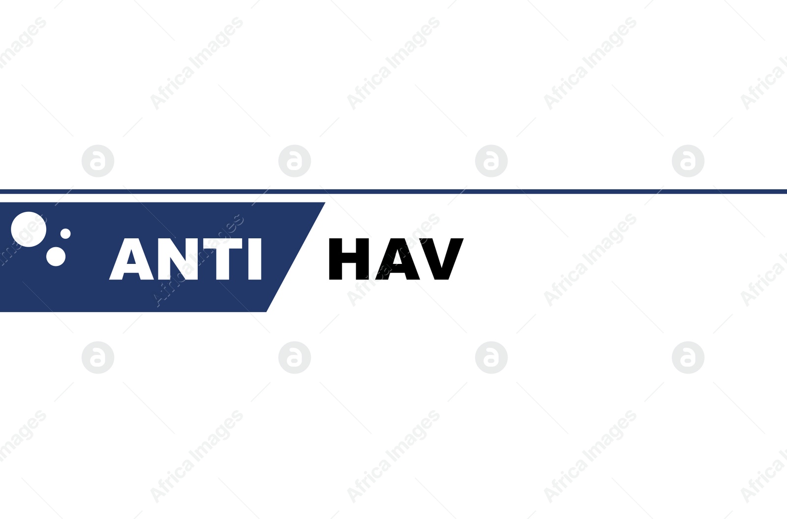 Illustration of Text Anti - HAV on white background, illustration