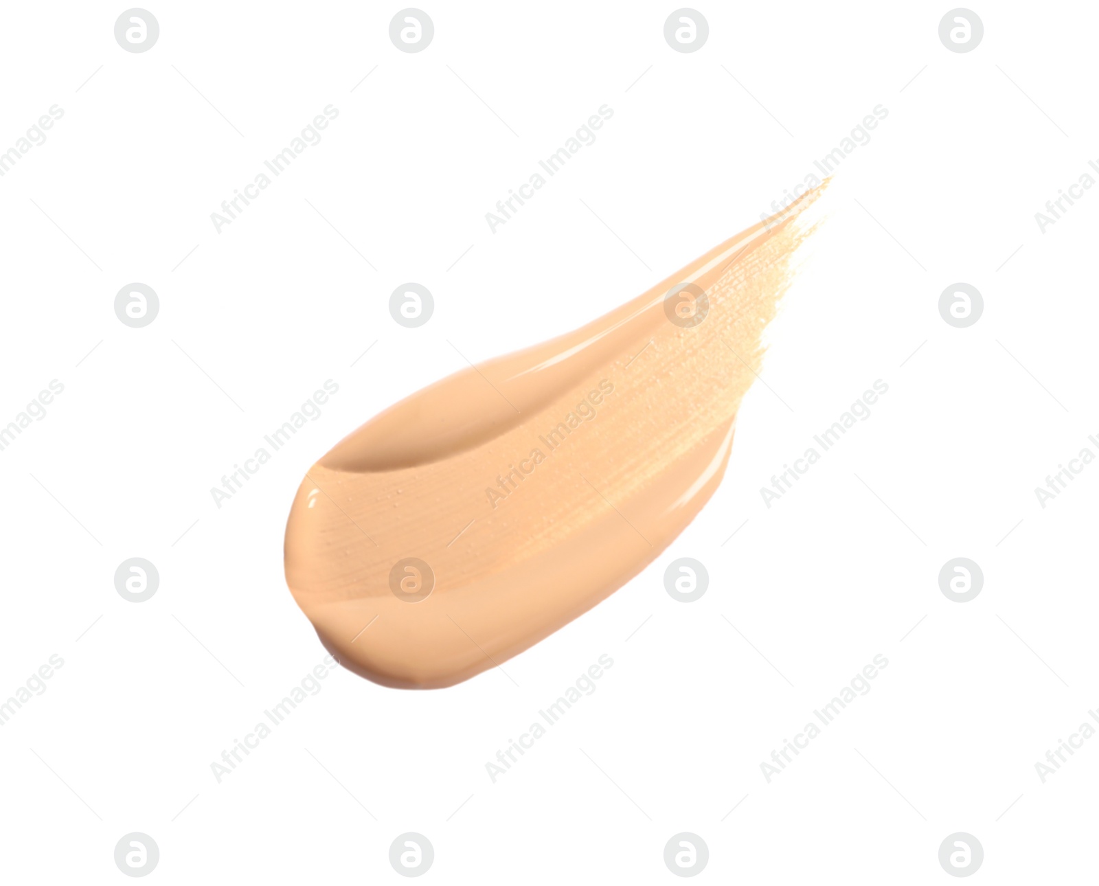 Photo of Smear of skin foundation isolated on white, top view