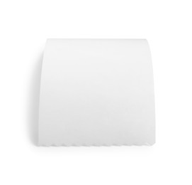 Photo of Piece of thermal paper for receipt isolated on white