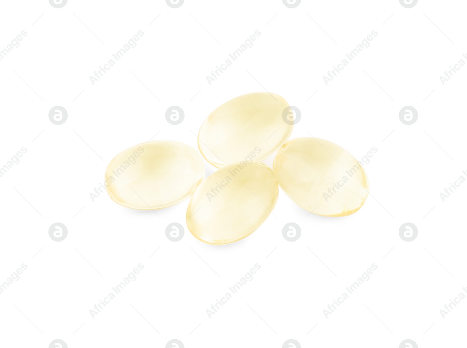 Photo of Many vitamin capsules isolated on white. Health supplements