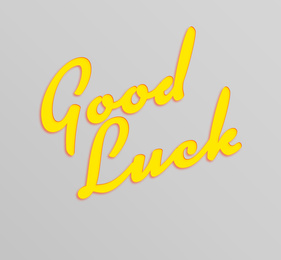 Good luck wish. Creative card with text