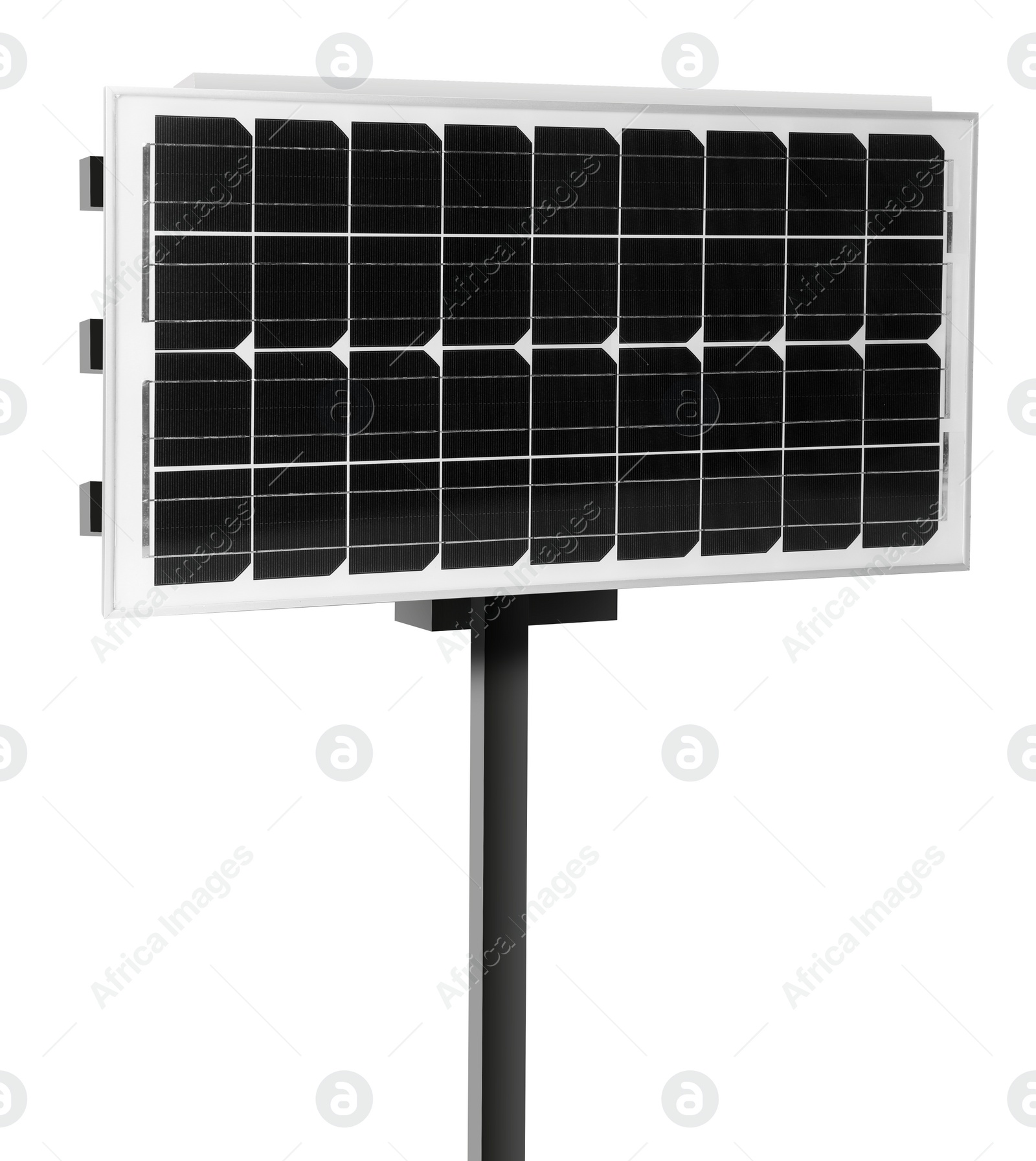 Image of Modern solar panel isolated on white. Alternative energy source 