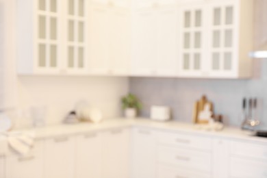 Blurred view of modern kitchen. Interior design