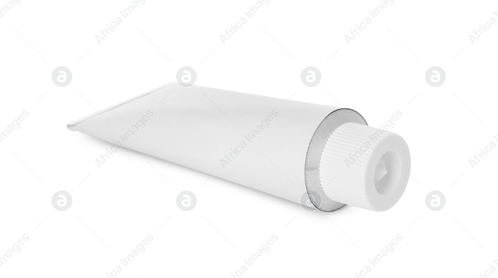 Photo of Blank tube of ointment isolated on white