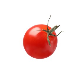 One fresh ripe tomato isolated on white