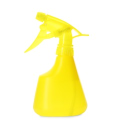 Photo of Yellow sprayer isolated on white. Gardening tool