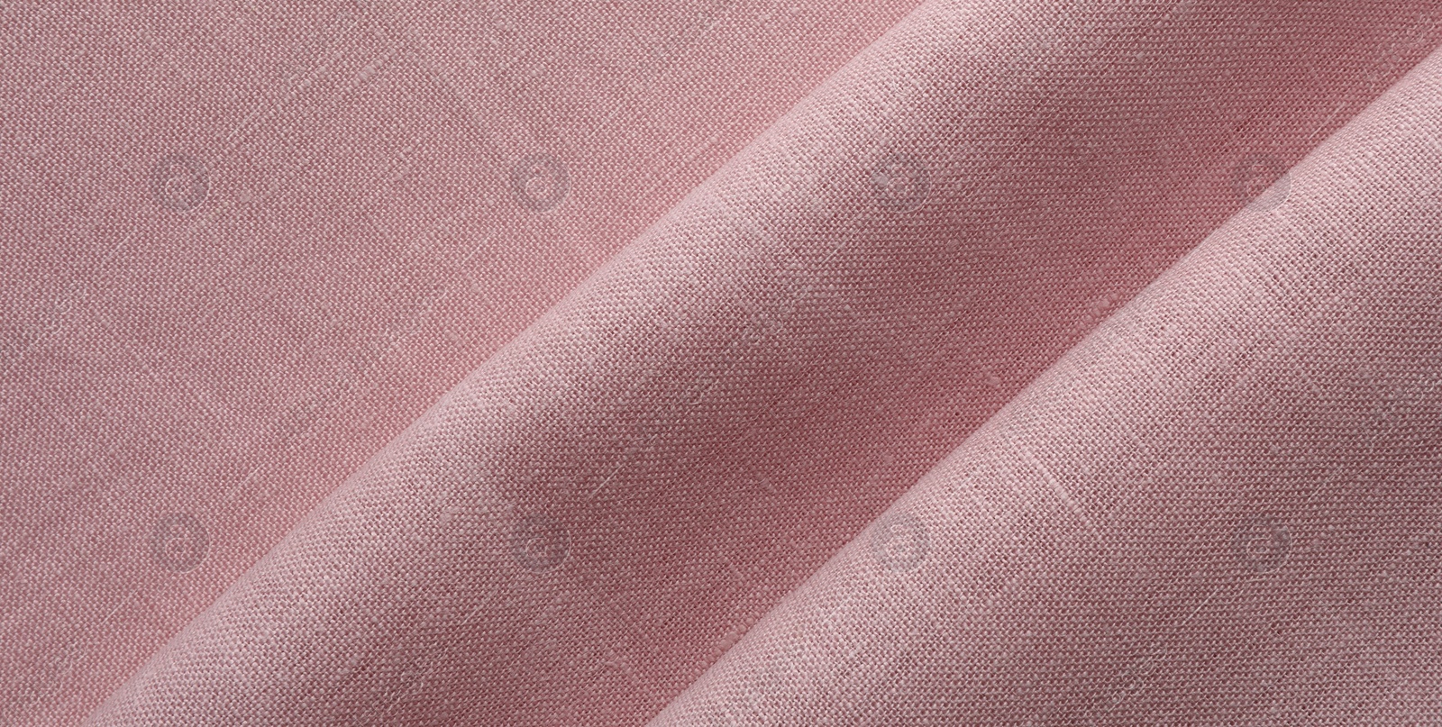 Photo of Texture of pink fabric as background, top view