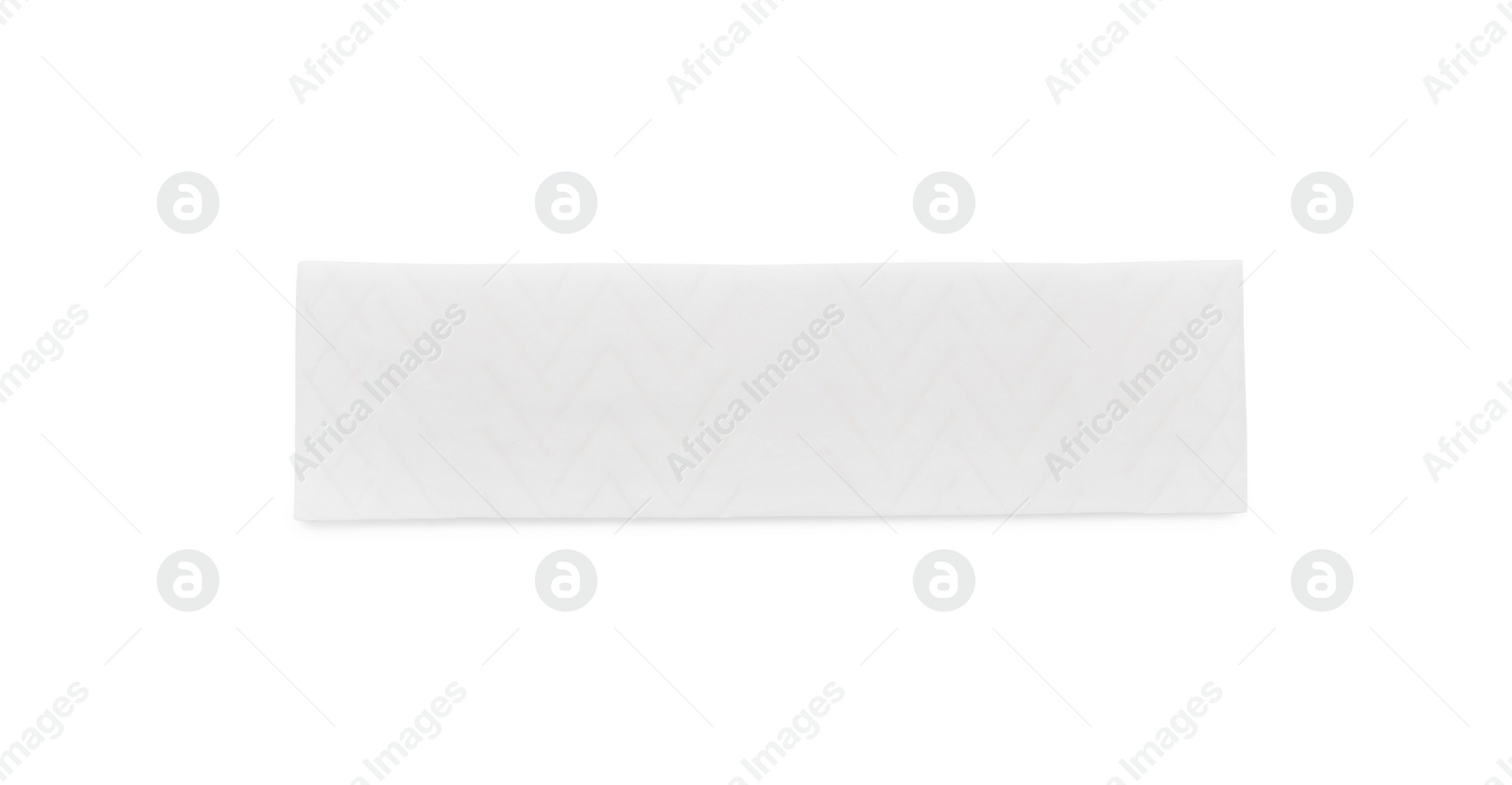 Photo of Stick of tasty chewing gum isolated on white, top view