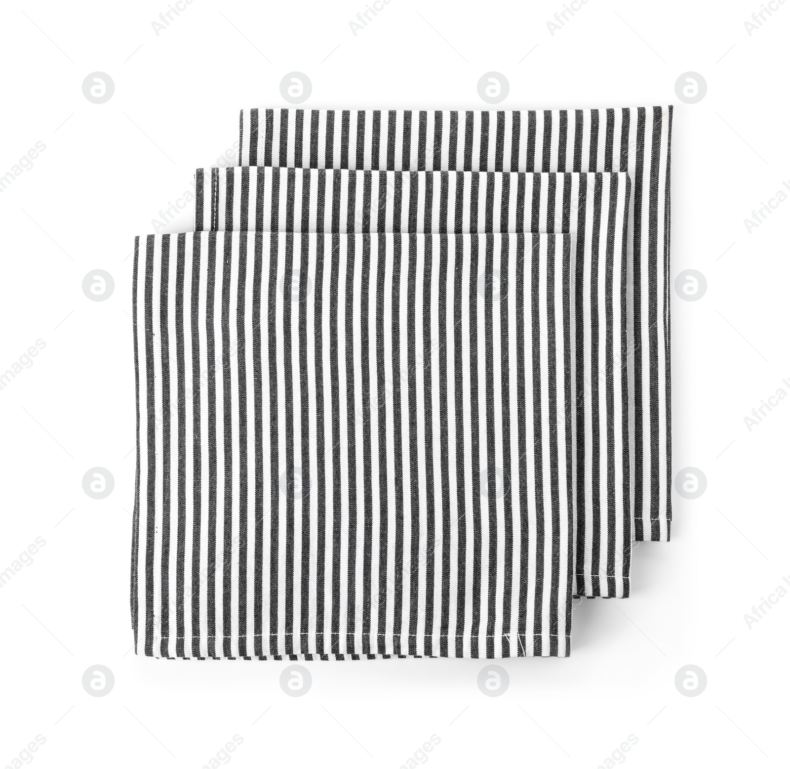 Photo of Fabric napkins for table setting on white background